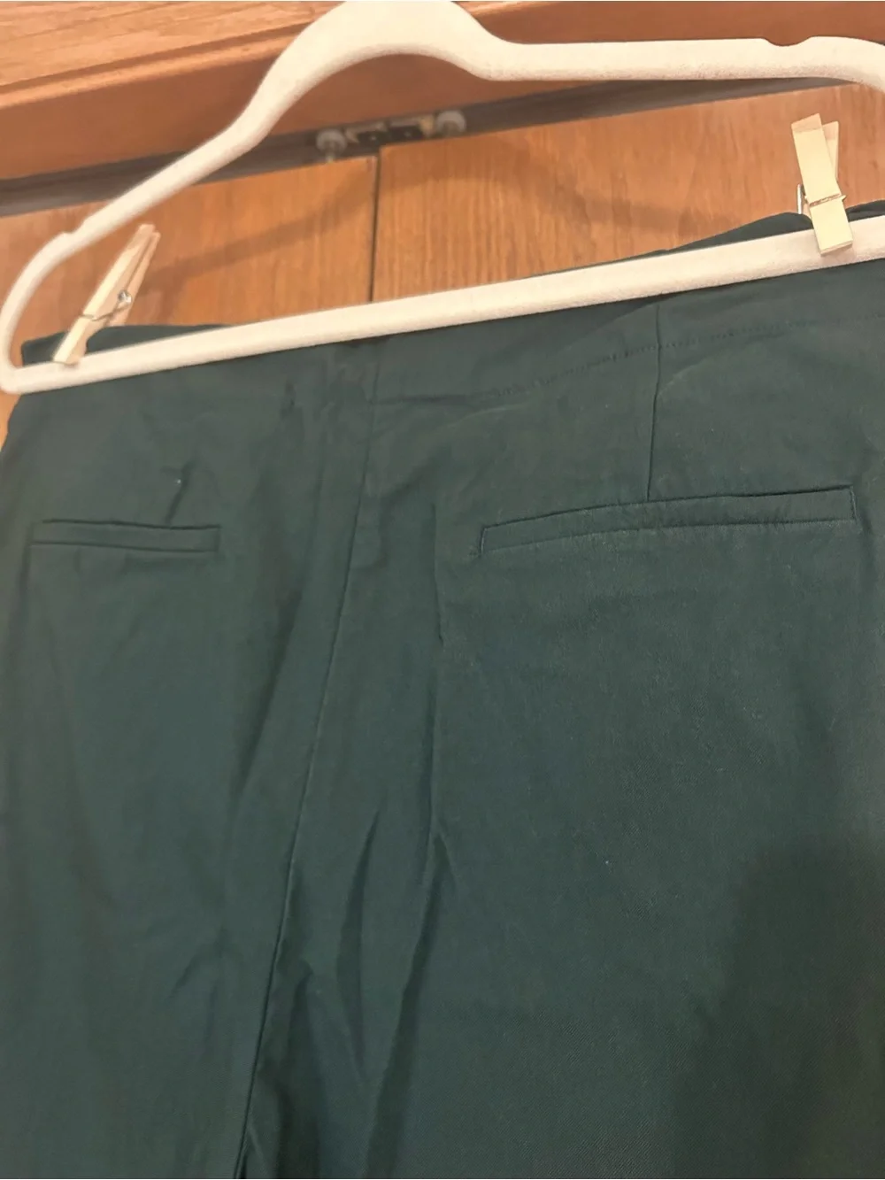 Hilary Radley Dark Green Straight-Leg Trousers - Picture 7 of 7